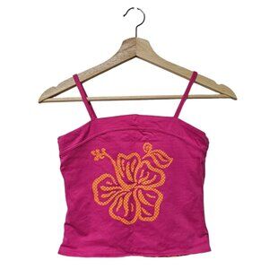 2003 DEADSTOCK Joe Boxer floral pink reversible girl's top . girls size 10 / 12